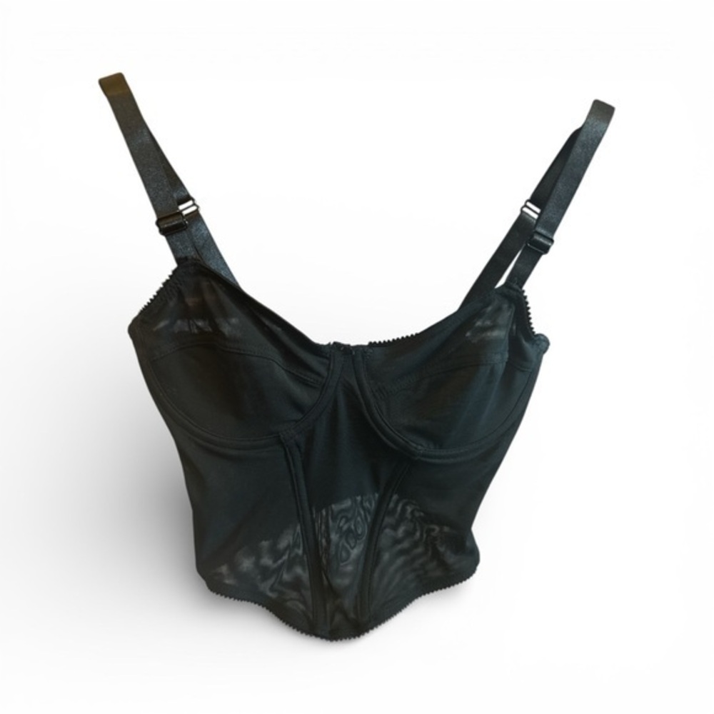 EXP Colors Elegant Black Intimate Corset Adjustable Strap Under Top Lingerie